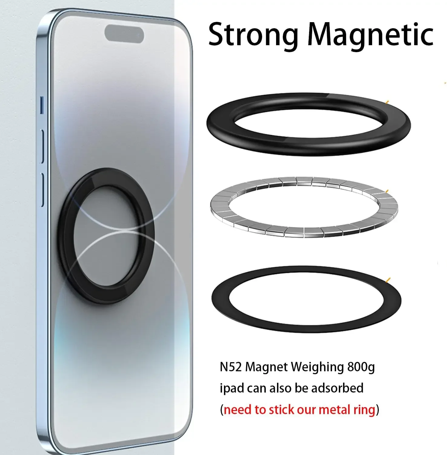 حامل حلقي مغناطيسي لاصق قوي مت - مراجعة Phone Accessories Useful وسعره